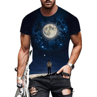 3D Graphic Print T-Shirts for Mens Casual Short Sleeve Tee Shirts Top - 7DAY'S