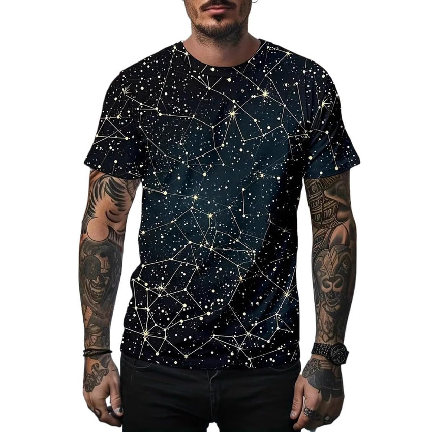 3D Graphic Print T-Shirts for Mens Casual Short Sleeve Tee Shirts Top - 7DAY'S