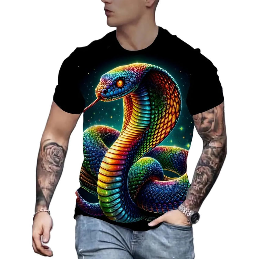 3D Graphic Print T-Shirts for Mens Casual Short Sleeve Tee Shirts Top - 7DAY'S