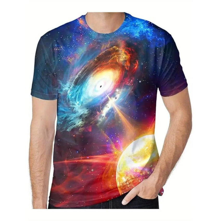 3D Graphic Print T-Shirts for Mens Casual Short Sleeve Tee Shirts Top - 7DAY'S