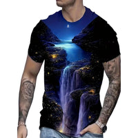 3D Graphic Print T-Shirts for Mens Casual Short Sleeve Tee Shirts Top - 7DAY'S