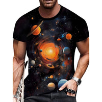 3D Graphic Print T-Shirts for Mens Casual Short Sleeve Tee Shirts Top - 7DAY'S