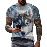 3D Graphic Print T-Shirts for Mens Casual Short Sleeve Tee Shirts Top - 7DAY'S