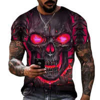 3D Printed Men's T-Shirt with Round Neck and Short Sleeves - 7DAY'S