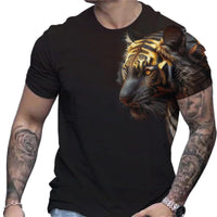 3D Printed Men's T-Shirt with Round Neck and Short Sleeves - 7DAY'S