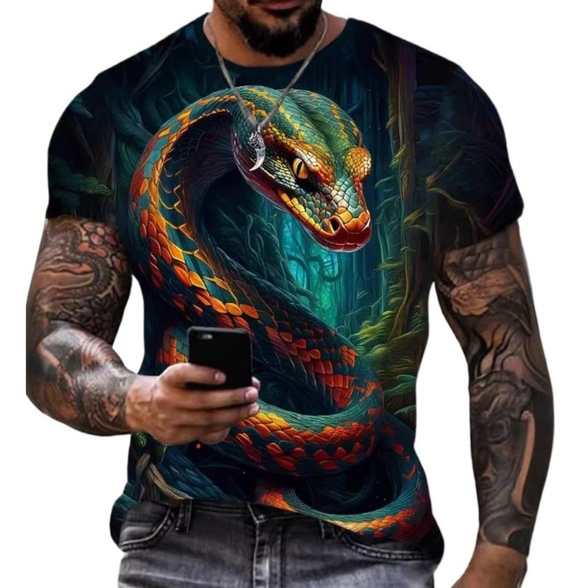 3D Printed Men's T-Shirt with Short Sleeves and Round Neck for Men T-Shirts - 7DAY'S