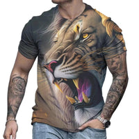 3D Printed Men's T-Shirt with Short Sleeves and Round Neck for Men T-Shirts - 7DAY'S
