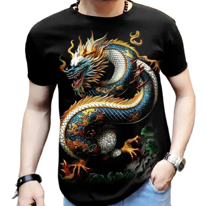 3D Printed Men's T-Shirt with Short Sleeves and Round Neck for Men T-Shirts - 7DAY'S