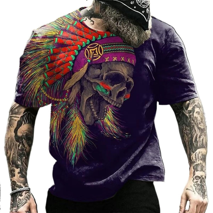 3D Printed Men's T-Shirt with Short Sleeves and Round Neck for Men T-Shirts - 7DAY'S