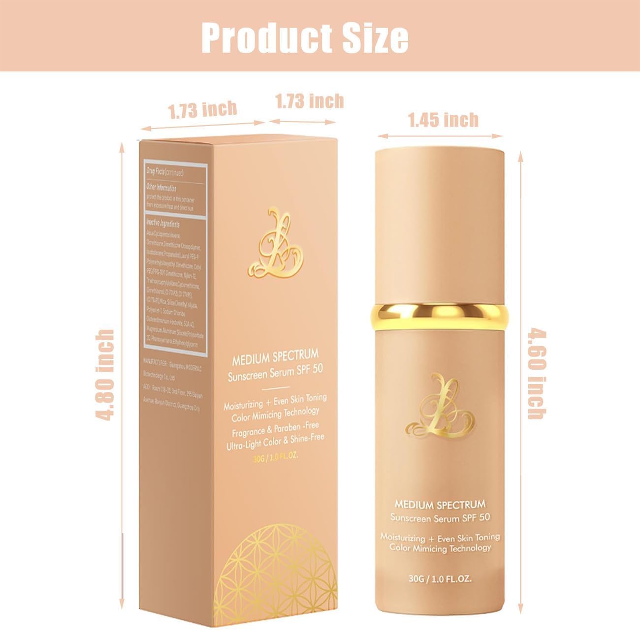 4 - in - 1 Color Changing Foundation, Medium Spectrum Foundation Makeup, Full Coverage Concealer Color Changing Foundation, Long - Lasting & Waterproof for all Skin, 1 Pack - 7DAY'S