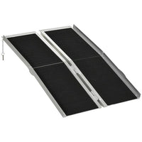 4' Threshold Ramp,Portable Wheelchair Ramp,Carpeted Foldable Handicap Ramp - 7DAY'S