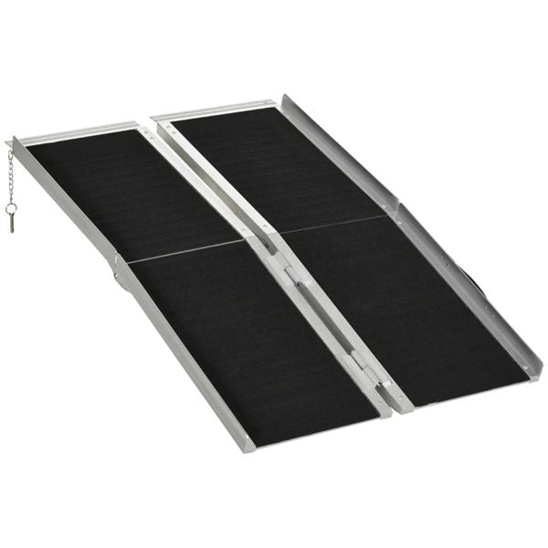 4' Threshold Ramp,Portable Wheelchair Ramp,Carpeted Foldable Handicap Ramp - 7DAY'S
