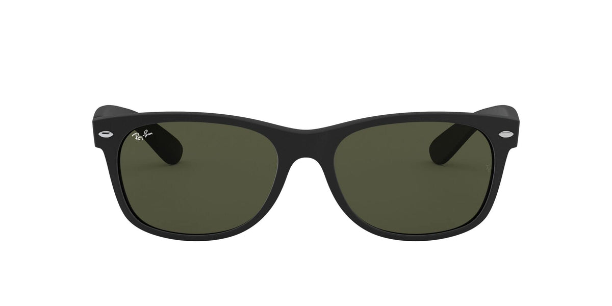 Ray-Ban Unisex RB2132 New Wayfarer Square Sunglasses, Rubber Black/G-15 Green, 55 mmRay-Ban Unisex RB2132 New Wayfarer Square Sunglasses, Rubber Black/G-15 Green, 55 mm