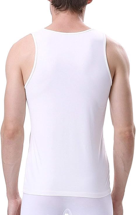 DAVID ARCHY Men's Tank Top Bamboo Rayon Undershirts Tank Shirt Moisture-Wicking A-Shirt for Men, 3 or 5 Pack