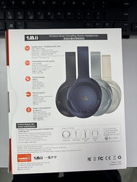 1Mii Y8+ Noise Cancelling Headphones Bluetooth, Wireless LDAC Hi-Res Audio, Custom EQ via App, 75H Playtime, Comfort Fit, Over Ear Headphones Foldable for Airplane Travel Home Office Black