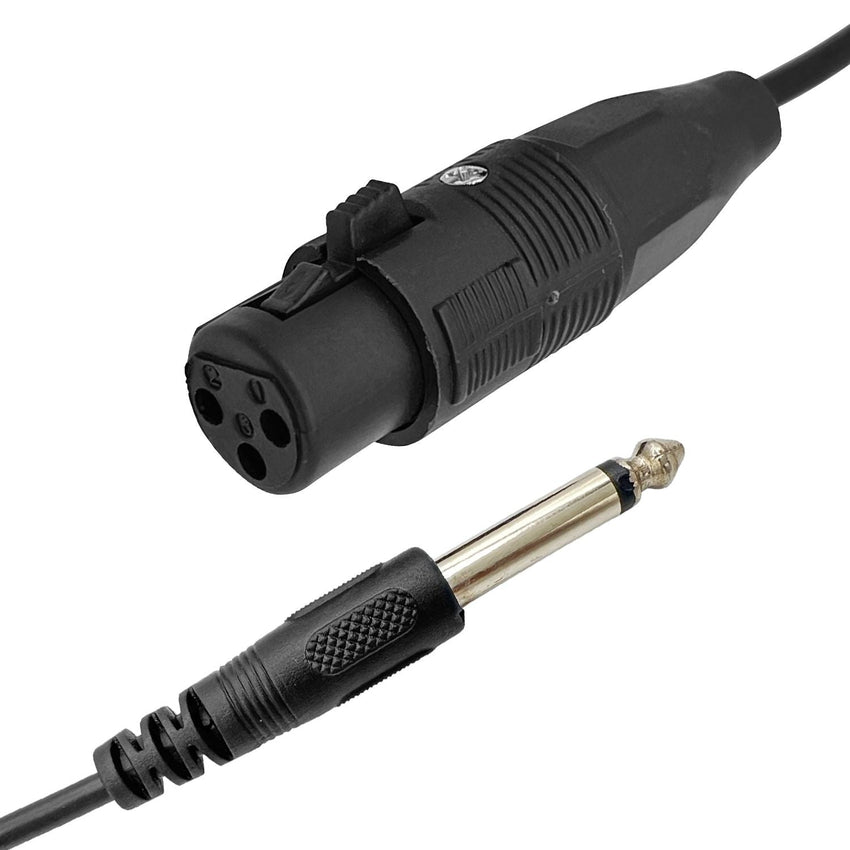 5 Core 10 Pieces Female XLR to 1/4 Inch (6.35mm) TS Mono Jack Microphone Cable, Unbalanced 3 Pin XLR Female to Quarter inch TS Plug Mic Cord for Dynamic Microphone - Mic Cord 10PCS - 7DAY'S