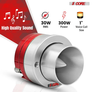 5 Core 3.5 Inch Tweeters 60W Max 30W RMS 25.4mm Voice Coil Super Tweeter Car Audio - TW ND 02 RED - 7DAY'S