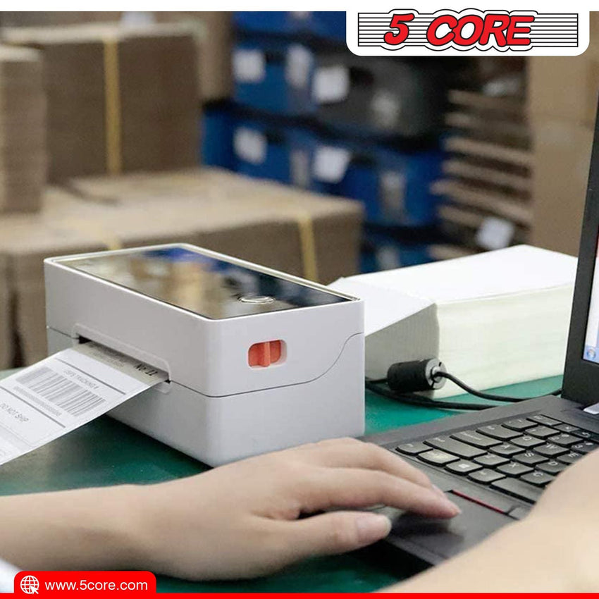 5 Core 4"x6" Direct Thermal Shipping Label 16Pk 4x6 Roll Direct 250/paper Sticker/Perforated White Mailing Labels, Commercial Grade, Premium Adhesive, Works w Most Thermal Printers - DTL 16PK - 7DAY'S