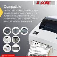 5 Core 4"x6" Direct Thermal Shipping Label 16Pk 4x6 Roll Direct 250/paper Sticker/Perforated White Mailing Labels, Commercial Grade, Premium Adhesive, Works w Most Thermal Printers - DTL 16PK - 7DAY'S