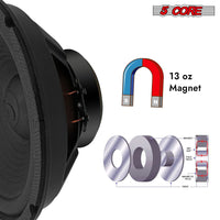 5 Core 8 Inch Subwoofer Speaker 1000W Combined Peak 4Ohm Replacement Car Bass Sub Woofer - 7DAY'S