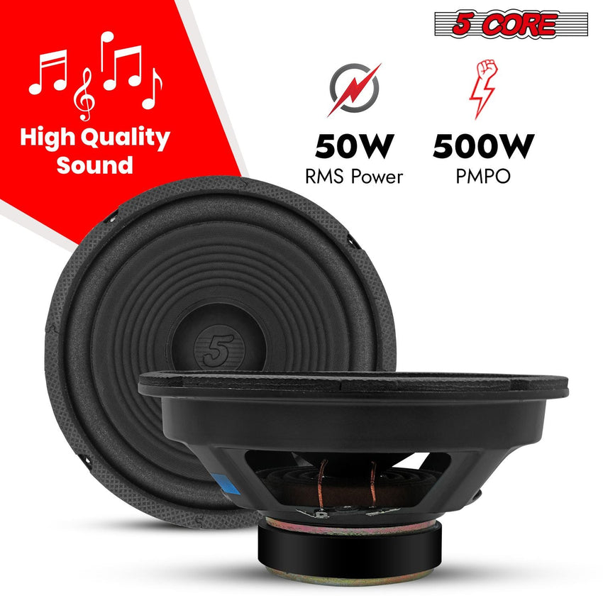 5 Core 8 Inch Subwoofer Speaker 1000W Combined Peak 4Ohm Replacement Car Bass Sub Woofer - 7DAY'S