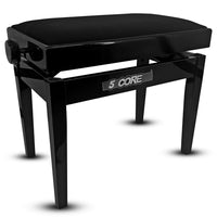 5 Core Adjustable Piano Bench Thick 3.25" Solid Wood Keyboard Stool Heavy Duty Musician Chair - 7DAY'S