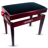 5 Core Adjustable Piano Bench Thick 3.25" Solid Wood Keyboard Stool Heavy Duty Musician Chair - 7DAY'S