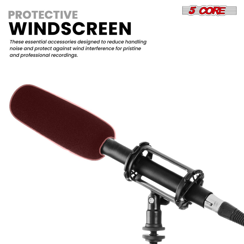 5 Core Boom Mic Professional Shotgun Microphone for Camera XLR Electret Condenser Interview Microfono for Reporter Video, Interview, Vlogging, Broadcast Mic - IM 320 - 7DAY'S