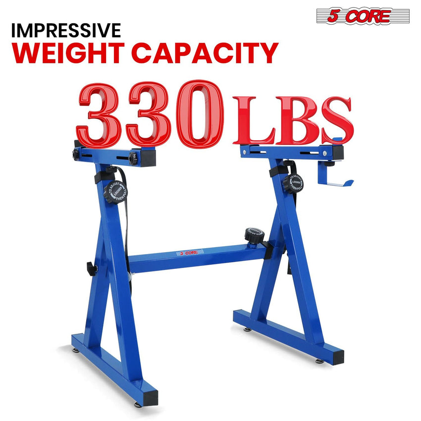 5 CORE Keyboard Stand Riser Z Style Height Width Adjustable Portable Heavy Duty Music Stands Holder for Kids and Adults Fits 54 to 88 Key Electric Pianos - KS Z1 BLU HD - 7DAY'S