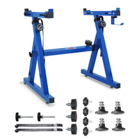 5 CORE Keyboard Stand Riser Z Style Height Width Adjustable Portable Heavy Duty Music Stands Holder for Kids and Adults Fits 54 to 88 Key Electric Pianos - KS Z1 BLU HD - 7DAY'S