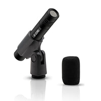 5 CORE Professional Instrument Microphone Pencil Mic Condenser Cardioid Unidirectional Stick Microfono with Windscreen Mic Clip & Case - INSTRU MIC 300 BLK - 7DAY'S