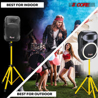 5 Core Speaker Stand 2Pcs Tripod Floor Tall Adjustable Up to 72 Inch DJ Studio Monitor Stands Pole Mount - 7DAY'S