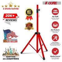 5 Core Speaker Stand 2Pcs Tripod Floor Tall Adjustable Up to 72 Inch DJ Studio Monitor Stands Pole Mount - 7DAY'S