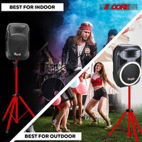 5 Core Speaker Stand 2Pcs Tripod Floor Tall Adjustable Up to 72 Inch DJ Studio Monitor Stands Pole Mount - 7DAY'S
