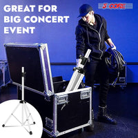 5 Core Speaker Stand 2Pcs Tripod Floor Tall Adjustable Up to 72 Inch DJ Studio Monitor Stands Pole Mount - 7DAY'S