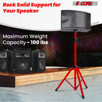 5 Core Speaker Stand 2Pcs Tripod Floor Tall Adjustable Up to 72 Inch DJ Studio Monitor Stands Pole Mount - 7DAY'S