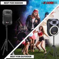 5 Core Speaker Stand 2Pcs Tripod Floor Tall Adjustable Up to 72 Inch DJ Studio Monitor Stands Pole Mount - 7DAY'S