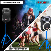 5 Core Speaker Stand 2Pcs Tripod Floor Tall Adjustable Up to 72 Inch DJ Studio Monitor Stands Pole Mount - 7DAY'S