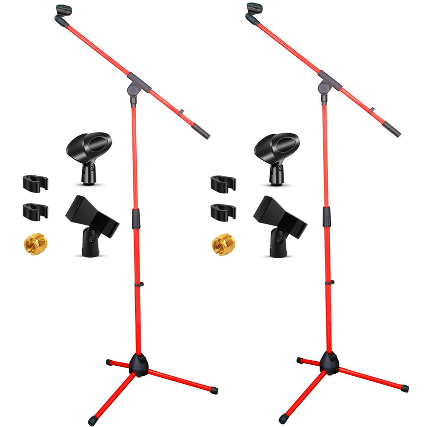 5 Core Tripod Mic Stand Floor 2Pcs Adjustable 18 to 72 Inches Sturdy Boom Arm Holder Microphone Stands Pedestal Para Microfono for Singing - 7DAY'S