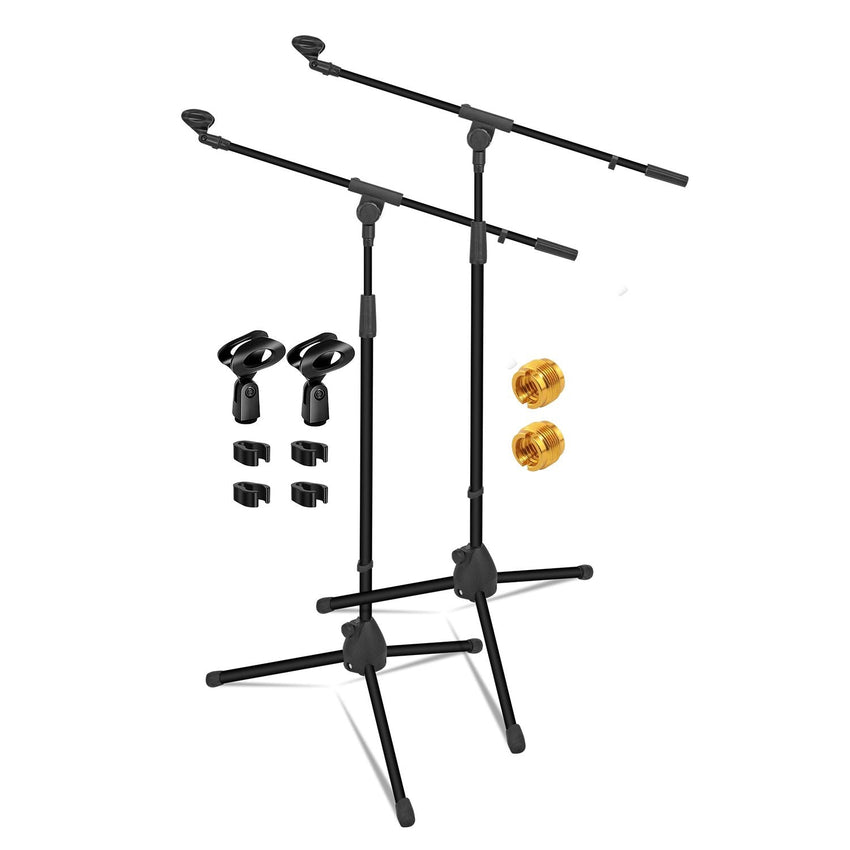5 Core Tripod Mic Stand Floor 2Pcs Adjustable 18 to 72 Inches Sturdy Boom Arm Holder Microphone Stands Pedestal Para Microfono for Singing - 7DAY'S