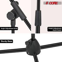 5 Core Tripod Mic Stand Floor 2Pcs Adjustable 18 to 72 Inches Sturdy Boom Arm Holder Microphone Stands Pedestal Para Microfono for Singing - 7DAY'S