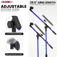 5 Core Tripod Mic Stand Floor 2Pcs Adjustable 18 to 72 Inches Sturdy Boom Arm Holder Microphone Stands Pedestal Para Microfono for Singing - 7DAY'S