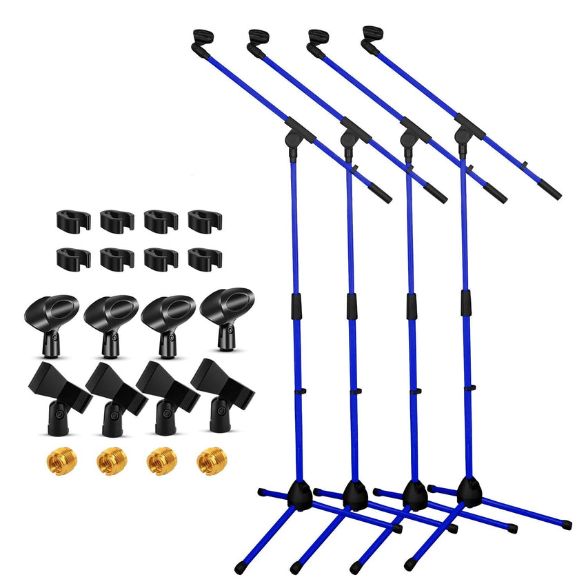 5 Core Tripod Mic Stand Floor 4Pcs Adjustable 18 to 72 Inches Sturdy Boom Arm Holder Microphone Stands Pedestal Para Microfono for Singing - 7DAY'S