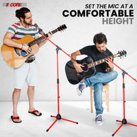 5 Core Tripod Mic Stand Floor 4Pcs Adjustable 18 to 72 Inches Sturdy Boom Arm Holder Microphone Stands Pedestal Para Microfono for Singing - 7DAY'S