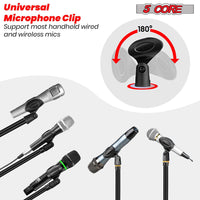 5 Core Tripod Mic Stand Floor 4Pcs Adjustable 18 to 72 Inches Sturdy Boom Arm Holder Microphone Stands Pedestal Para Microfono for Singing - 7DAY'S