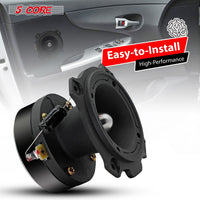 5 Core Tweeters Speakers Car Audio Pair 600W Combined Peak 4 Ohm 3.5 Inch Aluminum Super Bullet Tuiters Para Sonido Para Carro - TW BLT 180 BLK PAIR - 7DAY'S