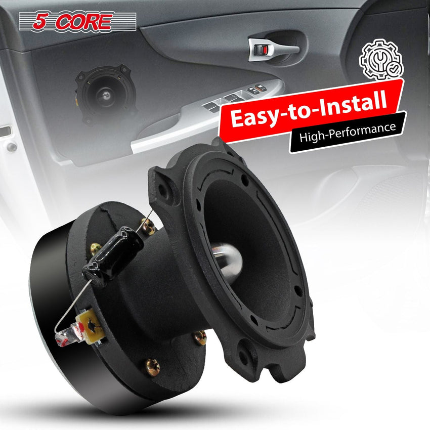 5 Core Tweeters Speakers Car Audio Pair 600W Combined Peak 4 Ohm 3.5 Inch Aluminum Super Bullet Tuiters Para Sonido Para Carro - TW BLT 180 BLK PAIR - 7DAY'S