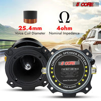 5 Core Tweeters Speakers Car Audio Pair 600W Combined Peak 4 Ohm 3.5 Inch Aluminum Super Bullet Tuiters Para Sonido Para Carro - TW BLT 180 BLK PAIR - 7DAY'S