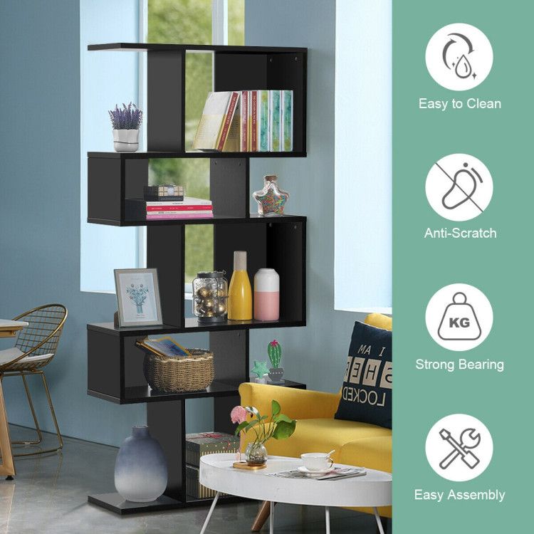 5 Cubes Ladder Shelf Corner Bookshelf Display Rack Bookcase - 7DAY'S