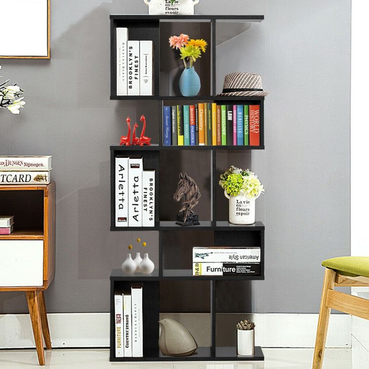 5 Cubes Ladder Shelf Corner Bookshelf Display Rack Bookcase - 7DAY'S